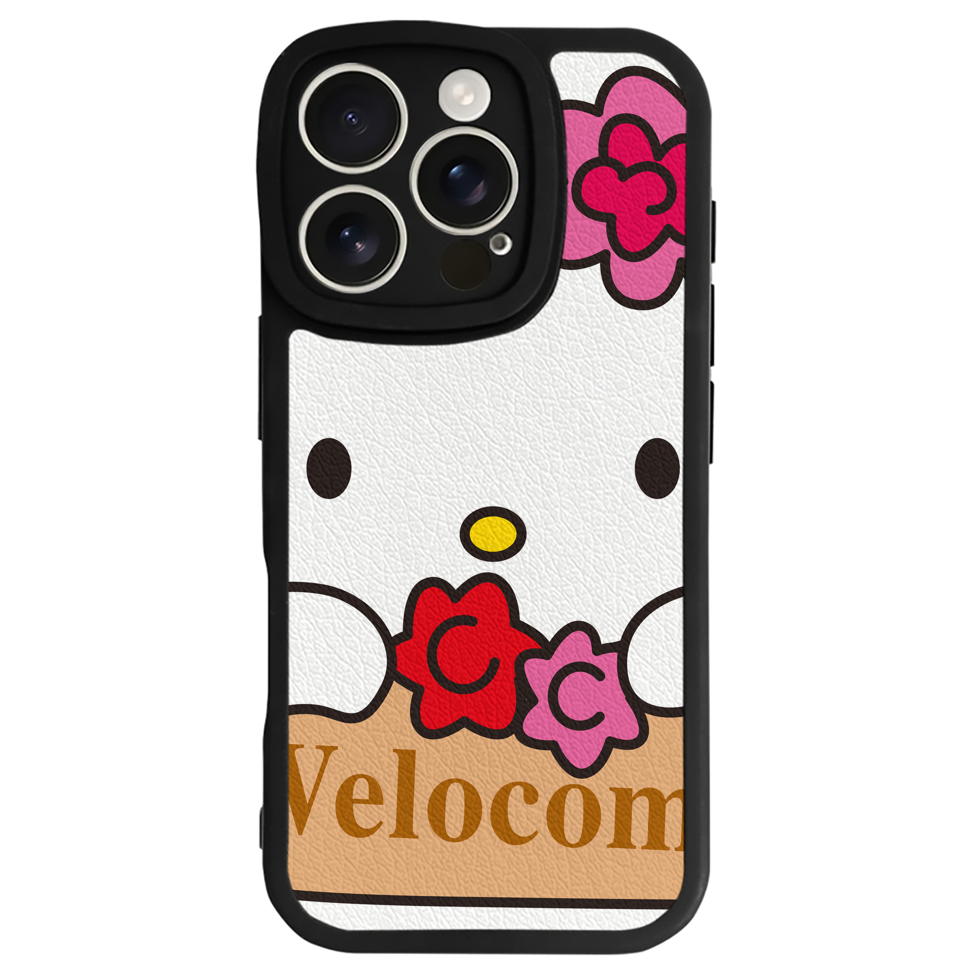 （画像用） Hello Kitty ハローキティ 【iPhone 16シリーズ対応】シリコンスマホケース（レザー調） 材質：シリコン